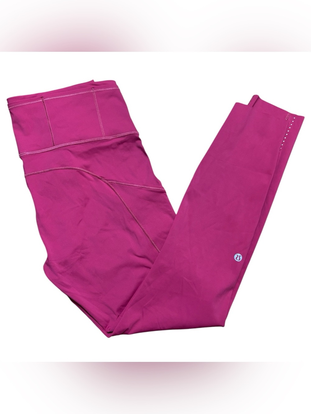 Lululemon Fast & Free 7/8 Tight II Nulux 25" Violet Red Pink Leggings 8